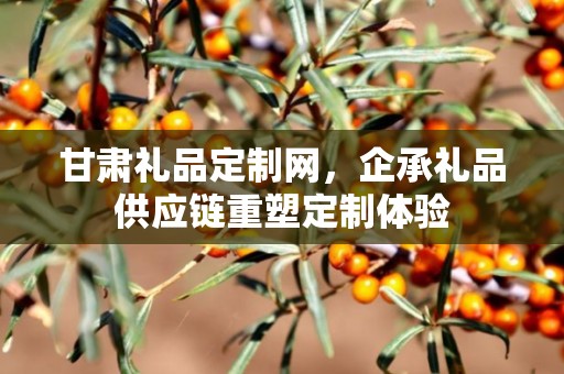 甘肃礼品定制网，企承礼品供应链重塑定制体验